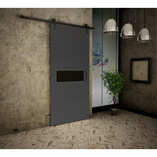 Istabas bīdāmās durvis RETRO IV - Loft, antracīts